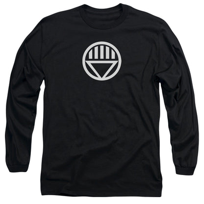 Green Lantern Black Lantern Logo Mens Long Sleeve Shirt Black Officially Licensed