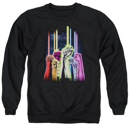 Green Lantern Rainbow Corps Mens Crewneck Sweatshirt Black