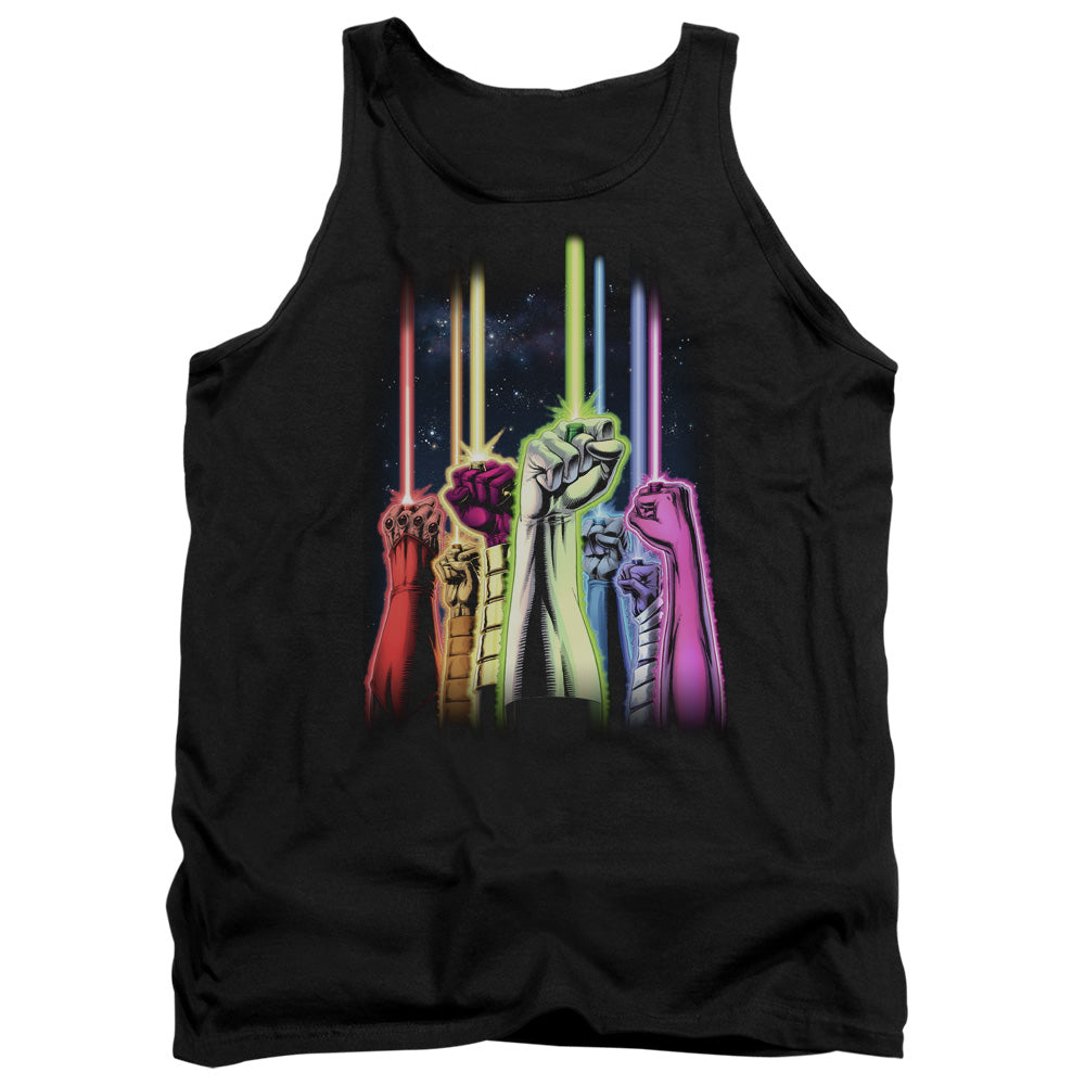 Green Lantern Rainbow Corps Mens Tank Top Shirt Black Officially Licensed