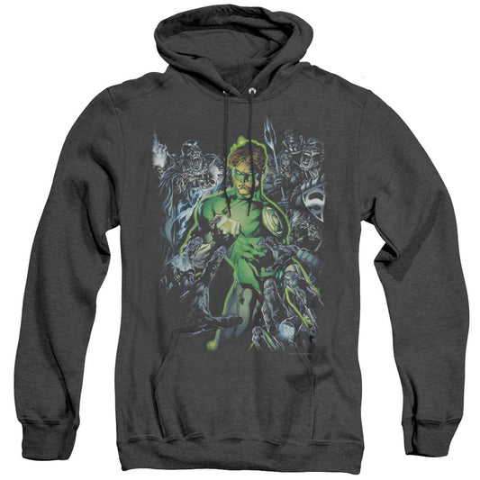 Green Lantern Surrounded By Death Heather Mens Hoodie Black Officially Licensed