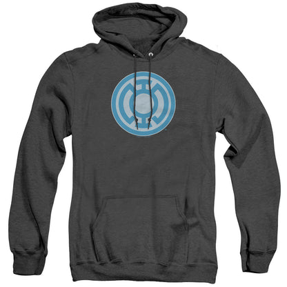 Green Lantern Blue Symbol Mens Heather Hoodie Black Officially Licensed