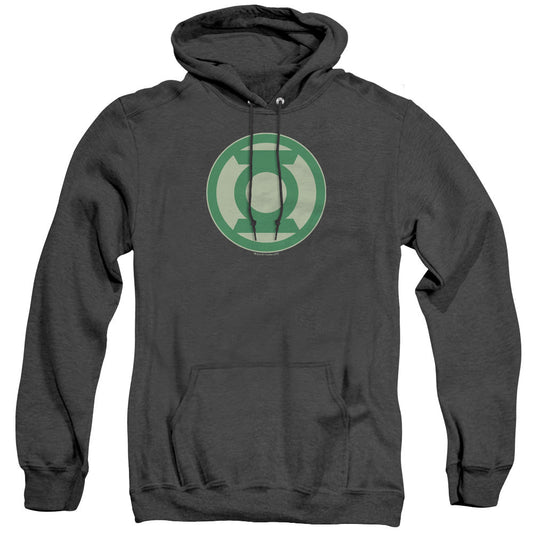 Green Lantern Green Symbol Mens Heather Hoodie Black Officially Licensed