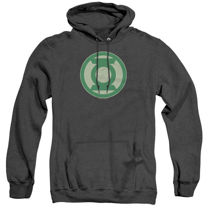 Green Lantern Green Symbol Mens Heather Hoodie Black Officially Licensed