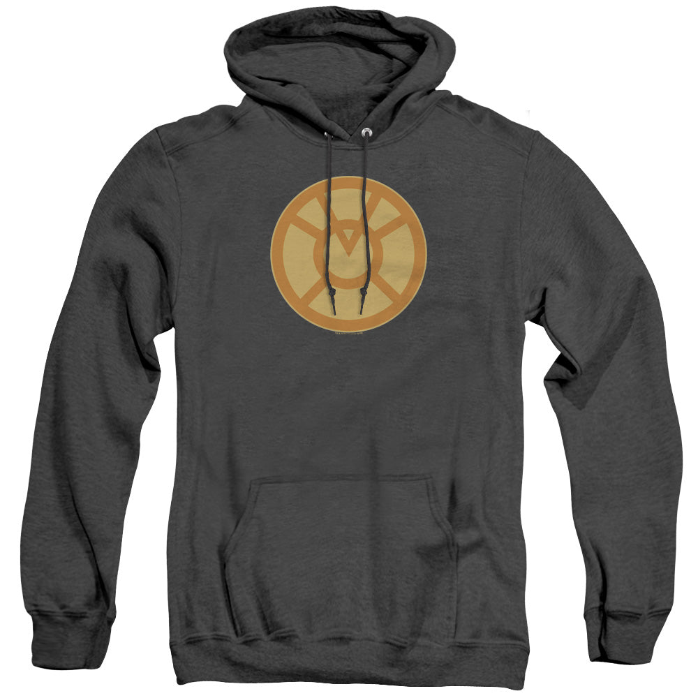 Green Lantern Orange Symbol Mens Heather Hoodie Black Officially Licensed