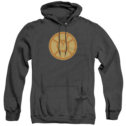 Green Lantern Orange Symbol Mens Heather Hoodie Black Officially Licensed