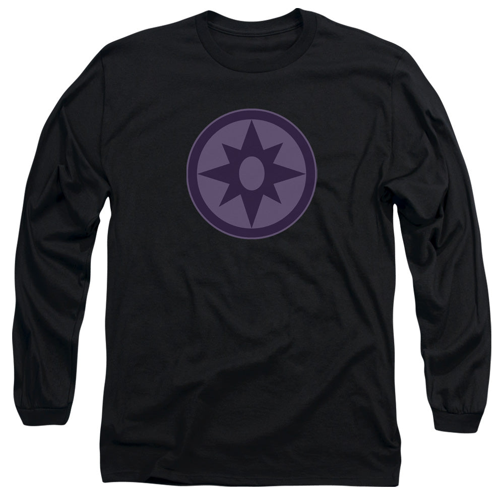 Green Lantern Sapphire Symbol Mens Long Sleeve Shirt Black Officially Licensed