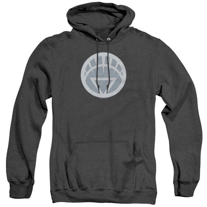 Green Lantern White Symbol Mens Heather Hoodie Black Officially Licensed