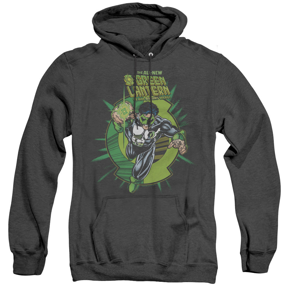 Green Lantern Rayner Cover Mens Heather Hoodie Black Officially Licensed