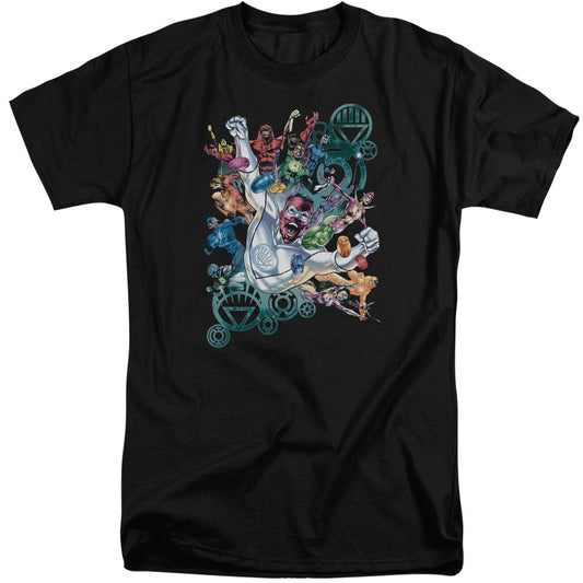 Green Lantern Lanterns Unite Mens Tall T Shirt Black Officially Licensed