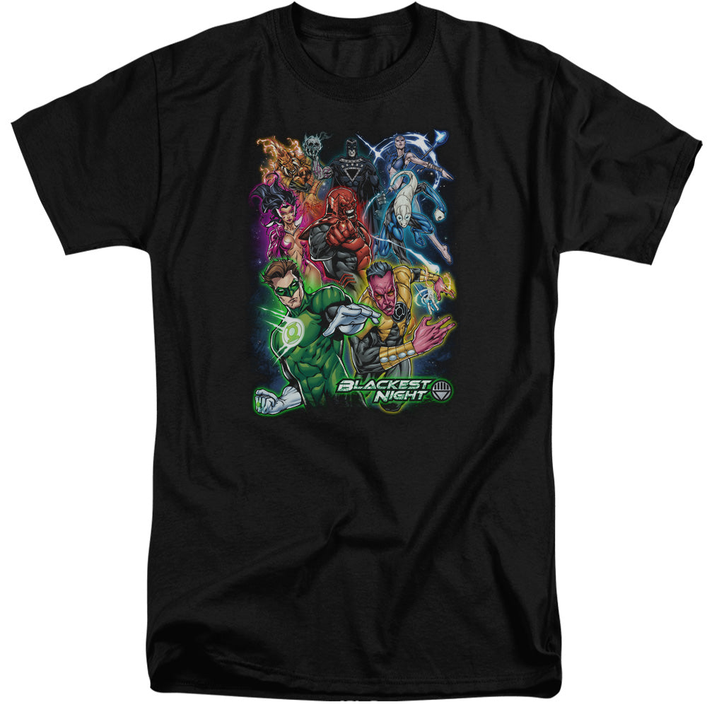 Green Lantern Blackest Group Mens Tall T Shirt Black Officially Licensed