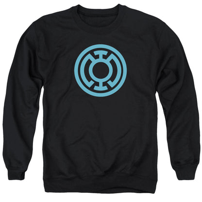 Green Lantern Lt Blue Emblem Mens Crewneck Sweatshirt Black