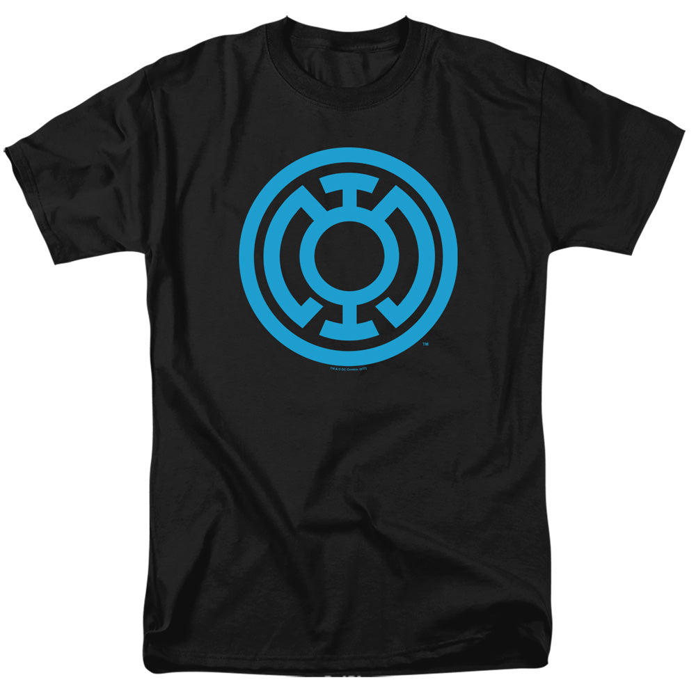 Green Lantern Lt Blue Emblem Mens T Shirt Black Officially Licensed