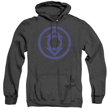 Green Lantern Blue Emblem Mens Heather Hoodie Black Officially Licensed