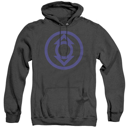 Green Lantern Blue Emblem Mens Heather Hoodie Black Officially Licensed