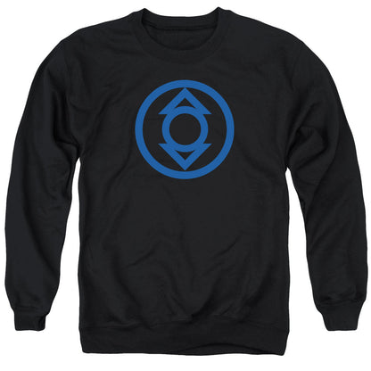 Green Lantern Blue Emblem Mens Crewneck Sweatshirt Black