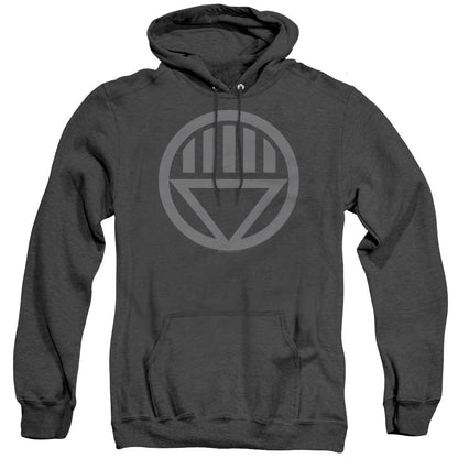 Green Lantern Grey Emblem Mens Heather Hoodie Black Officially Licensed