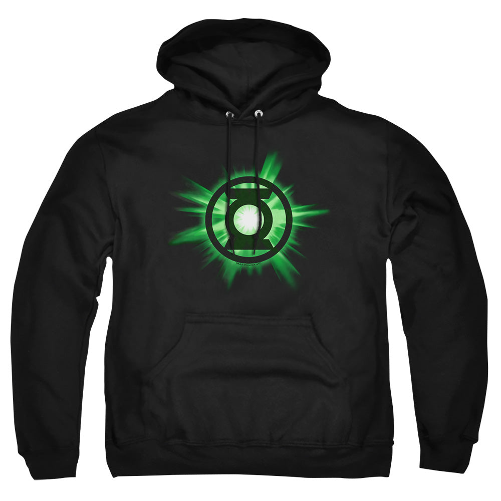 Green Lantern Green Glow Mens Hoodie Black Officially Licensed