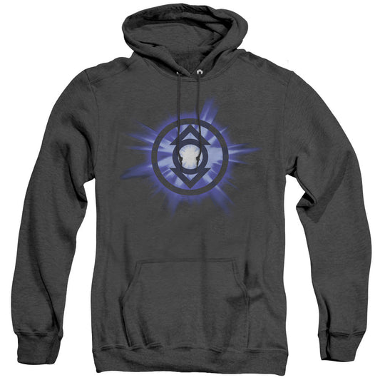 Green Lantern Indigo Glow Mens Heather Hoodie Black Officially Licensed