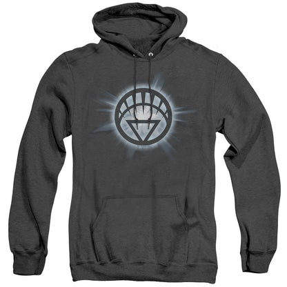 Green Lantern White Glow Mens Heather Hoodie Black Officially Licensed