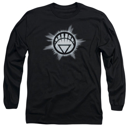Green Lantern White Glow Mens Long Sleeve Shirt Black Officially Licensed