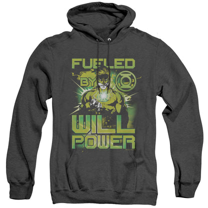Green Lantern Fueled Mens Heather Hoodie Black Officially Licensed