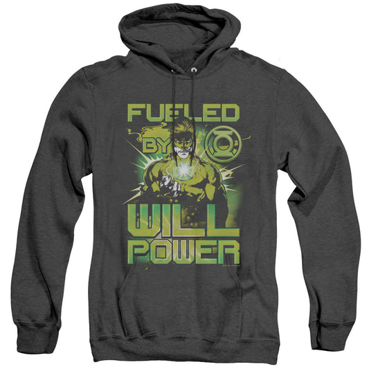 Green Lantern Fueled Mens Heather Hoodie Black Officially Licensed