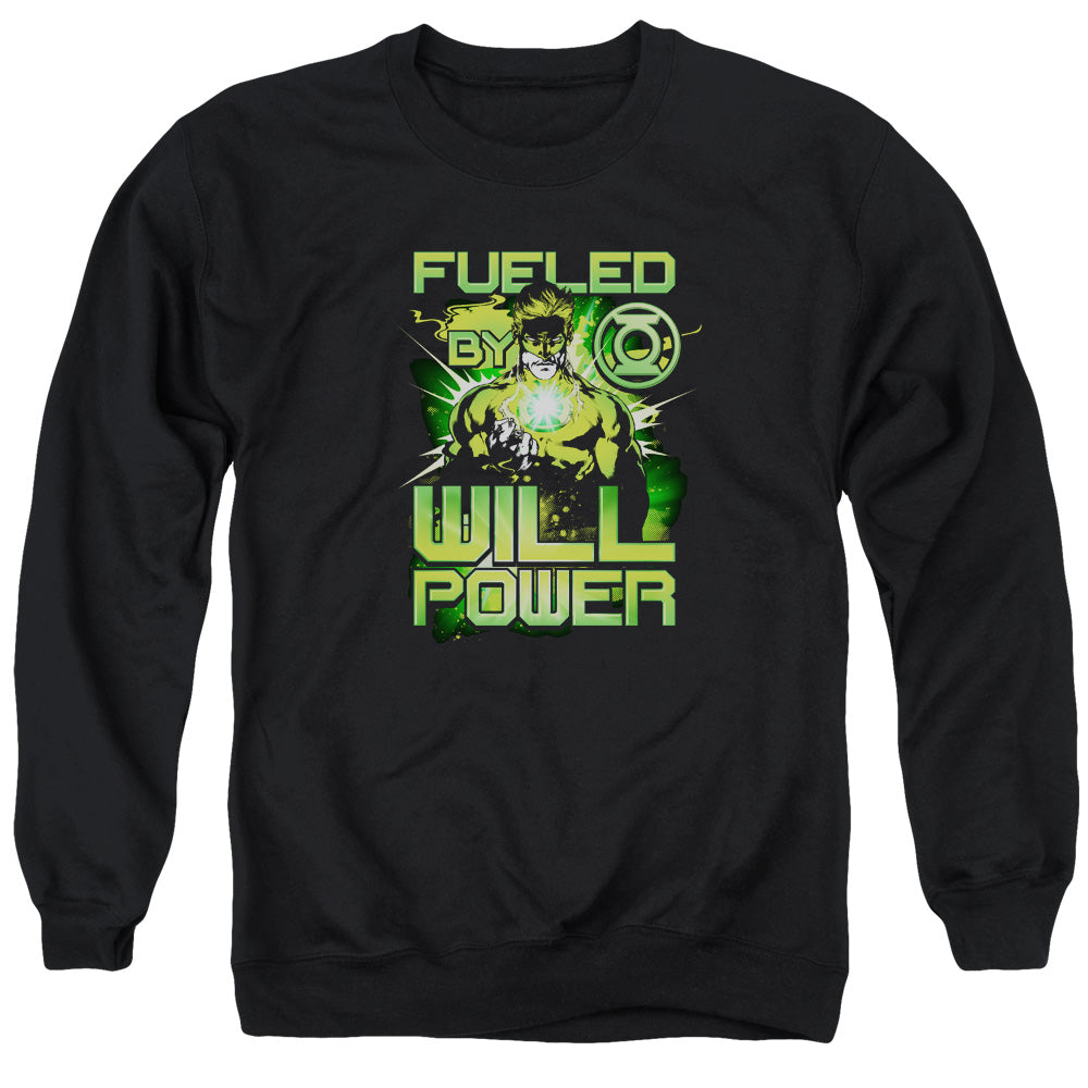 Green Lantern Fueled Mens Crewneck Sweatshirt Black