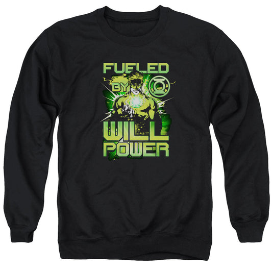 Green Lantern Fueled Mens Crewneck Sweatshirt Black
