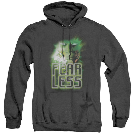 Green Lantern Fearless Mens Heather Hoodie Black Officially Licensed