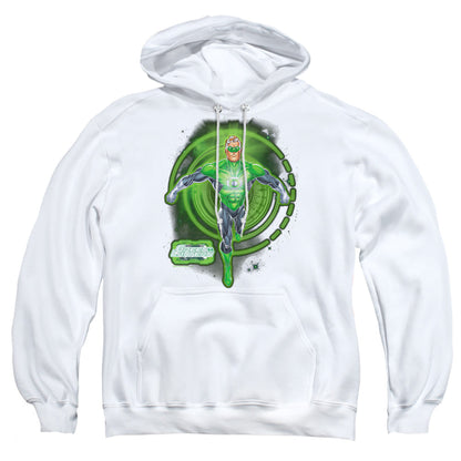 Green Lantern Inked Mens Hoodie White Officially Licensed