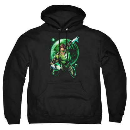 Green Lantern Galaxy Glow Mens Hoodie Black Officially Licensed