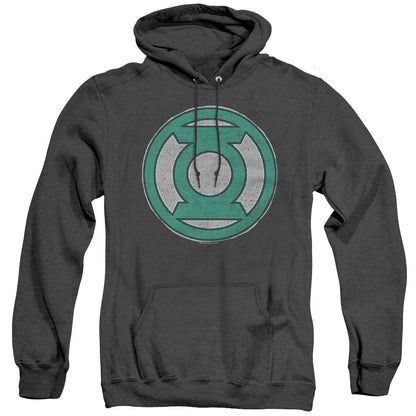 Green Lantern Hand Me Down Mens Heather Hoodie Black Officially Licensed