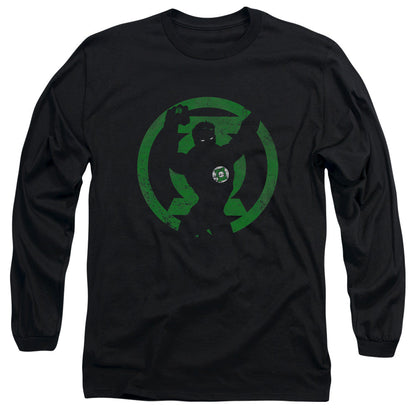 Dc Gl Symbol Knockout Mens Long Sleeve Shirt Black Officially Licensed