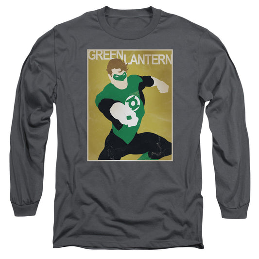Dc Simple Gl Poster Mens Long Sleeve Shirt Charcoal Officially Licensed