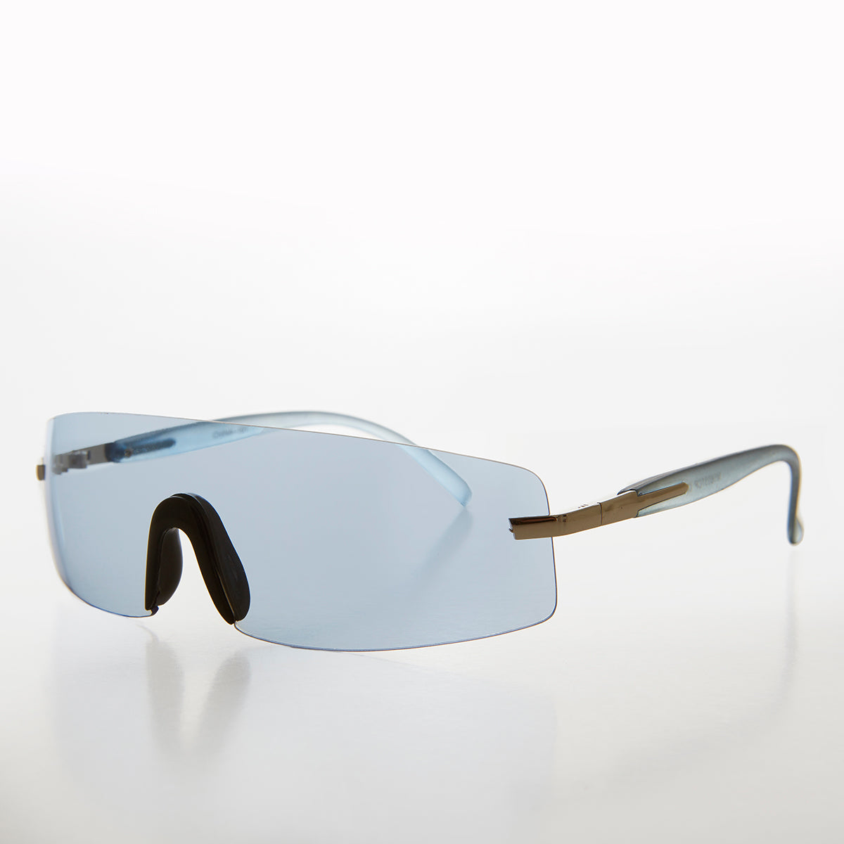 Rimless Shield Wrap Around Sunglass - Glitch