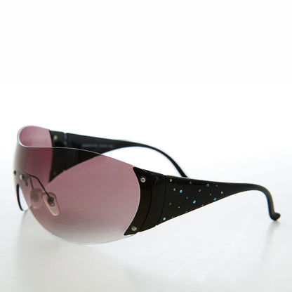 Oversized Round Insect Vintage Sunglasses - Glitz