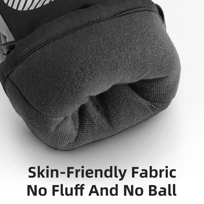 Fleece-Lined Thickened Full Finger Double-Layer Ski Gloves