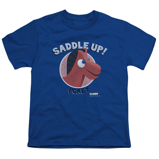 Gumby Saddle Up Kids Youth T Shirt Royal
