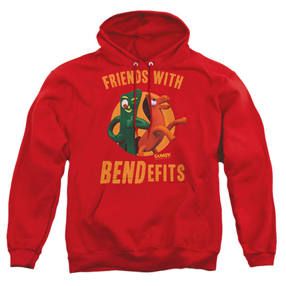 Gumby Bendefits Mens Hoodie Red