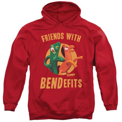 Gumby Bendefits Mens Hoodie Red