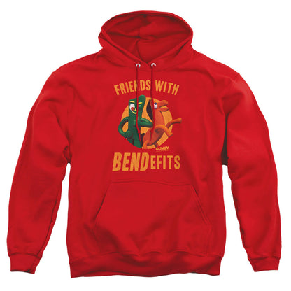 Gumby Bendefits Mens Hoodie Red