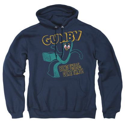 Gumby Bend There Mens Hoodie Navy