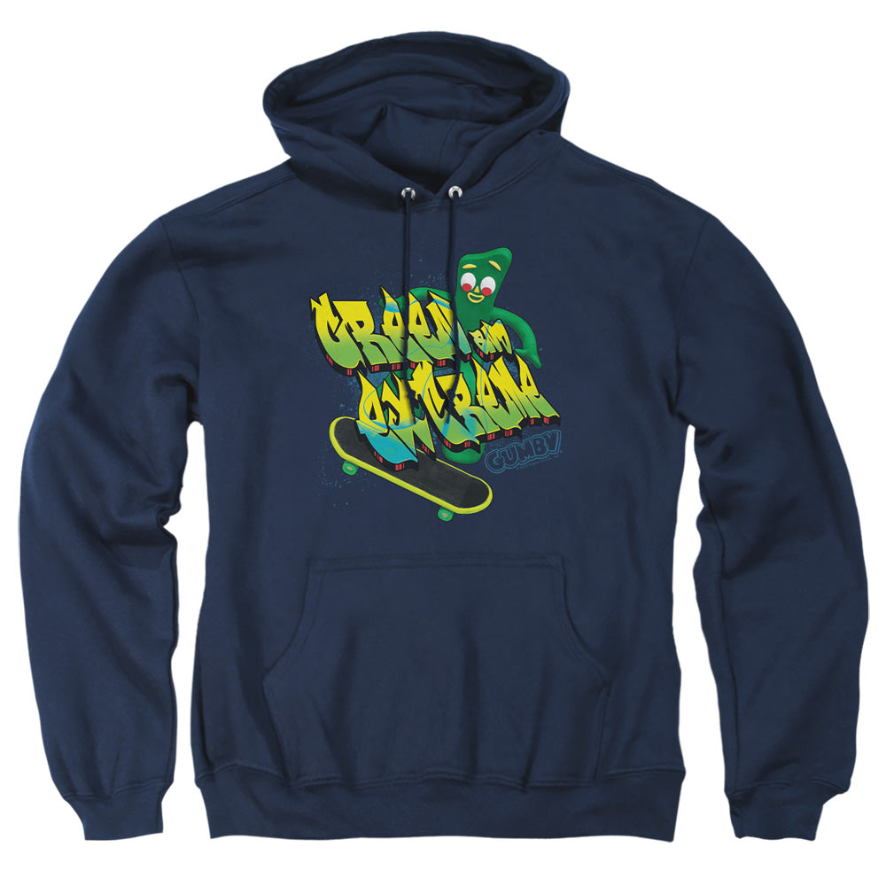 Gumby Green And Extreme Mens Hoodie Navy