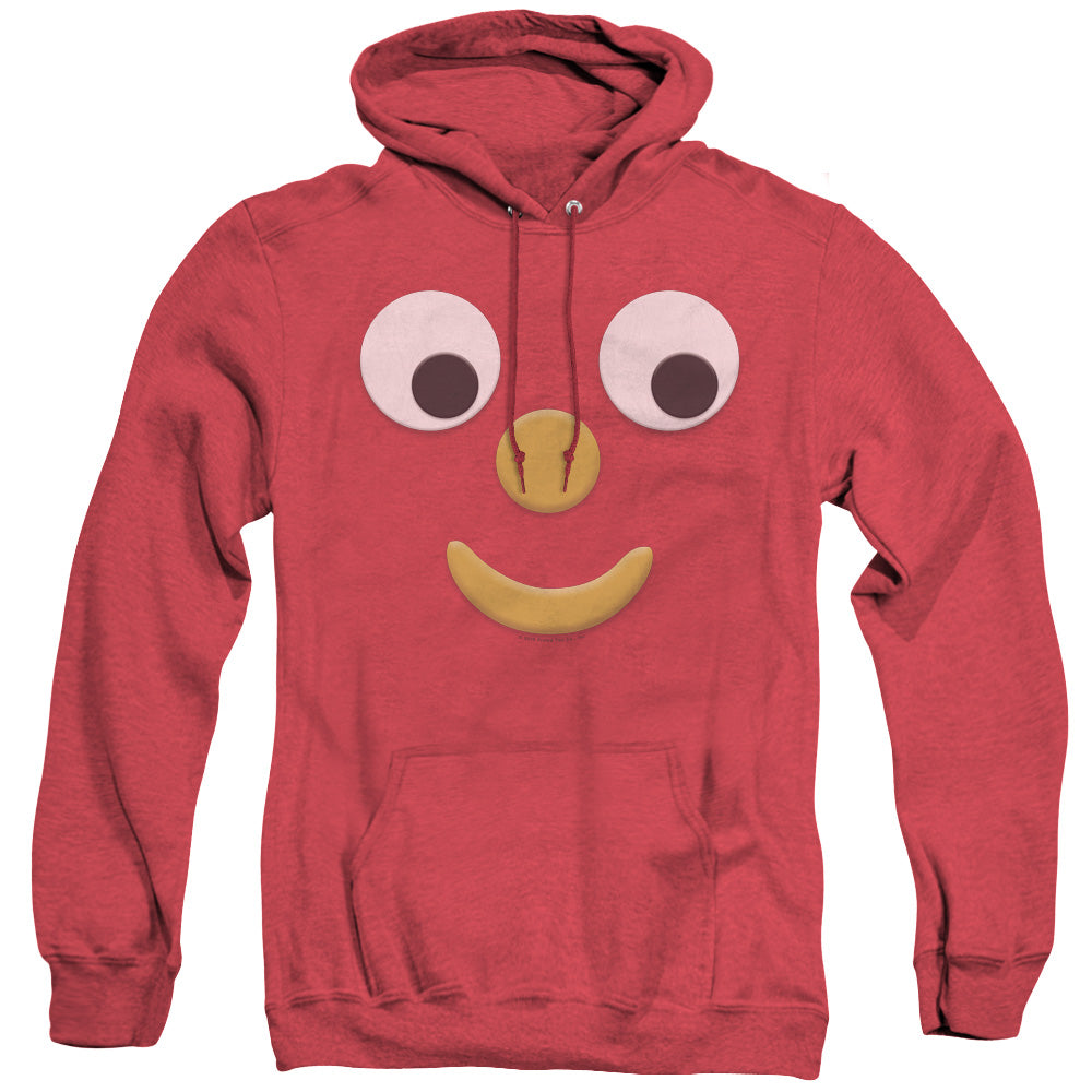 Gumby Blockhead J Mens Heather Hoodie Red Officially Licensed