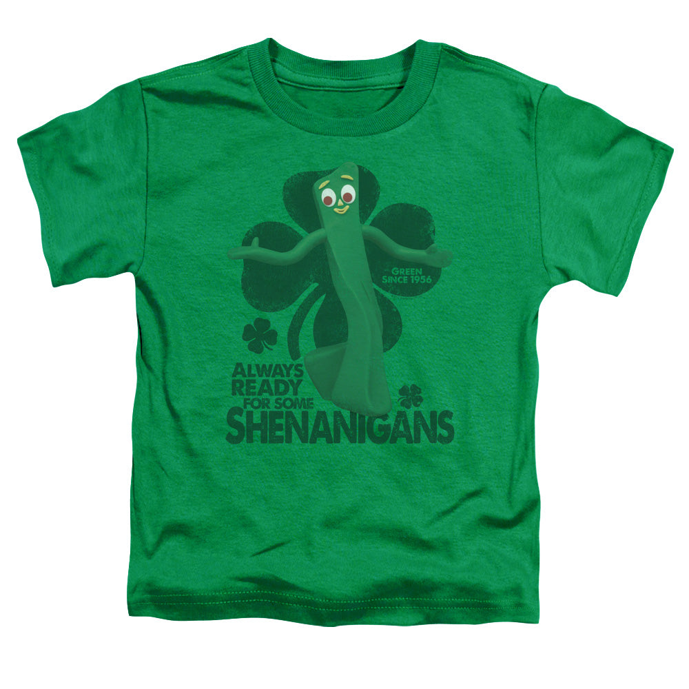 Gumby Shenanigans Toddler Kids Youth T Shirt Kelly Green