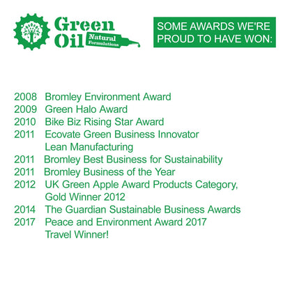 Green Oil - Dry Chain Wax - Dry Conditions - 100ml