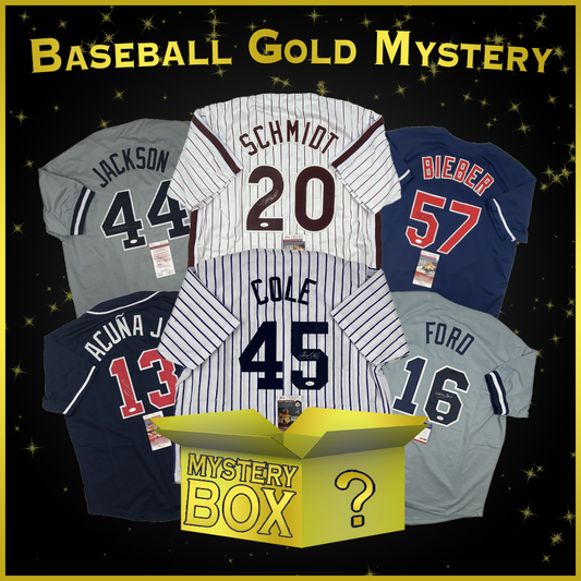 Autographed/Signed Baseball GOLD Series 1 Jersey Mystery Box with PSA JSA or Beckett COA