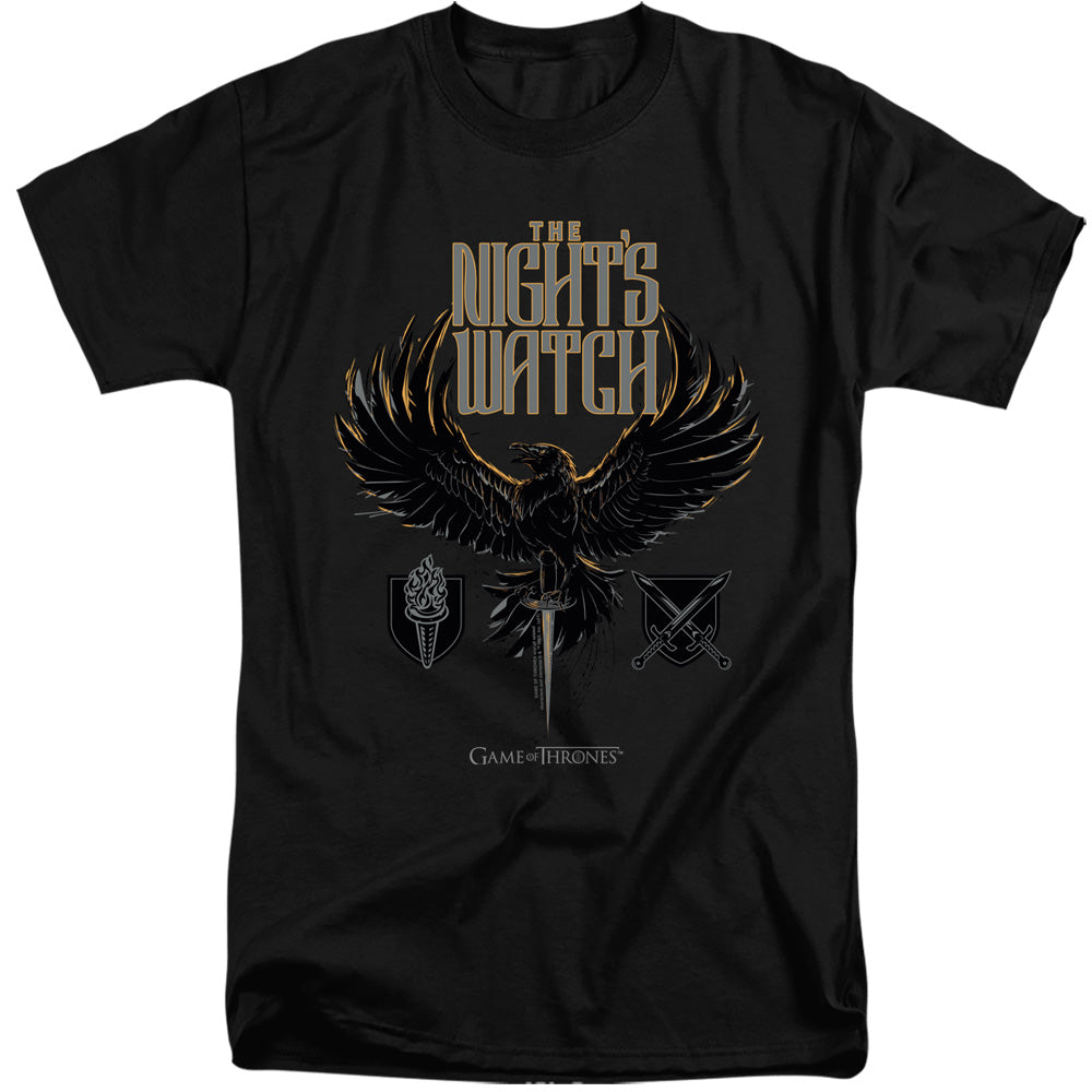 Game Of Thrones The Nights Watch Mens Tall T Shirt Black Officially Licensed