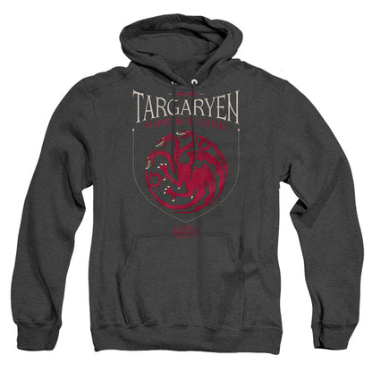 Game Of Thrones House Targaryen Sigil Mens Heather Hoodie Black Officially Licensed