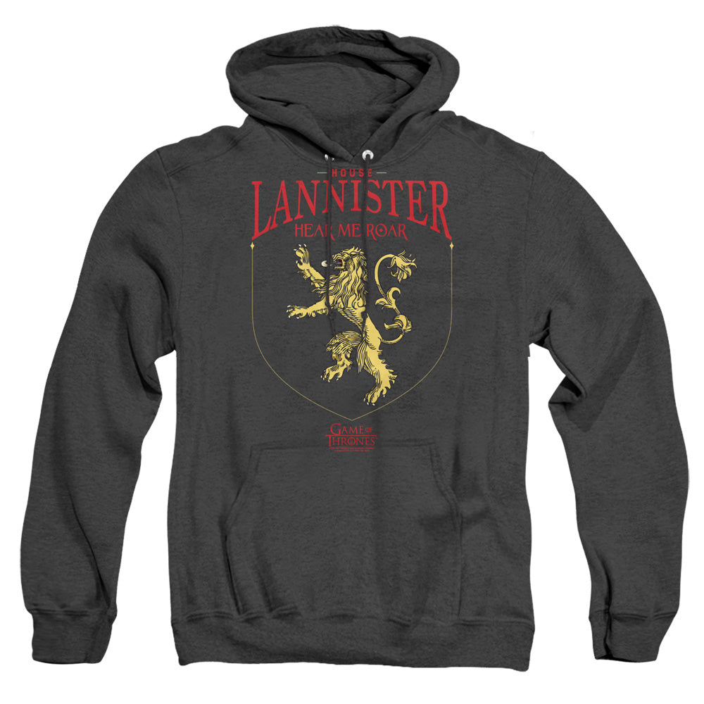 Game Of Thrones House Lannister Sigil Heather Mens Hoodie Black Officially Licensed